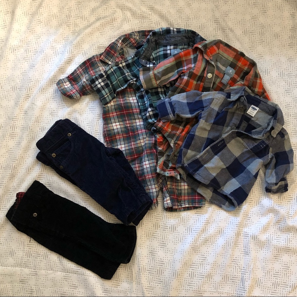 Plaid fall bundle - 0-3 months